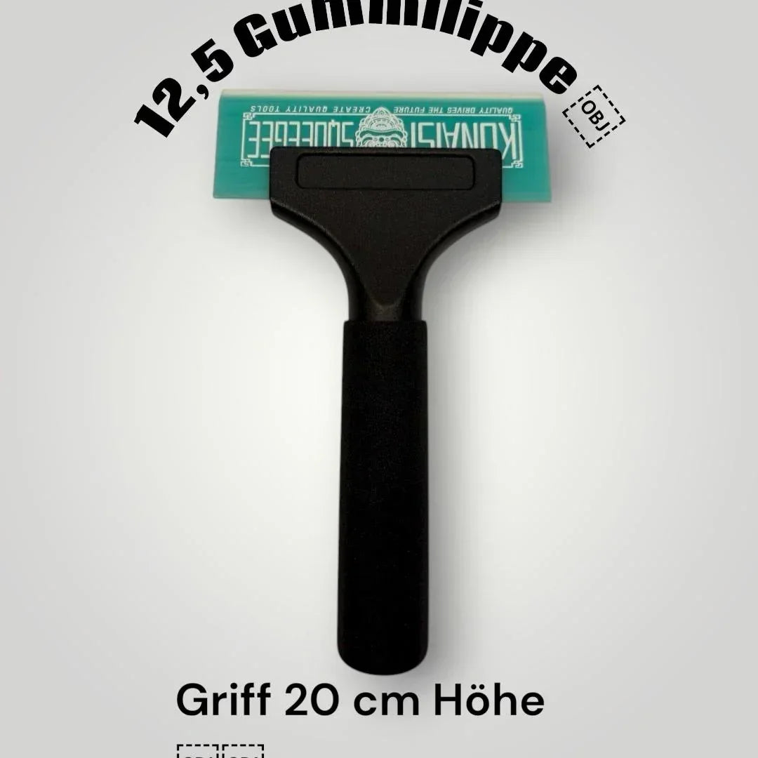 Fenstermontage Werkzeug mit 12,5 cm Gummilippe und 20 cm Griff, ideal für Fensterfolien