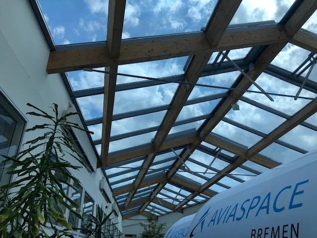 Atrium mit Sonnenschutzfolie