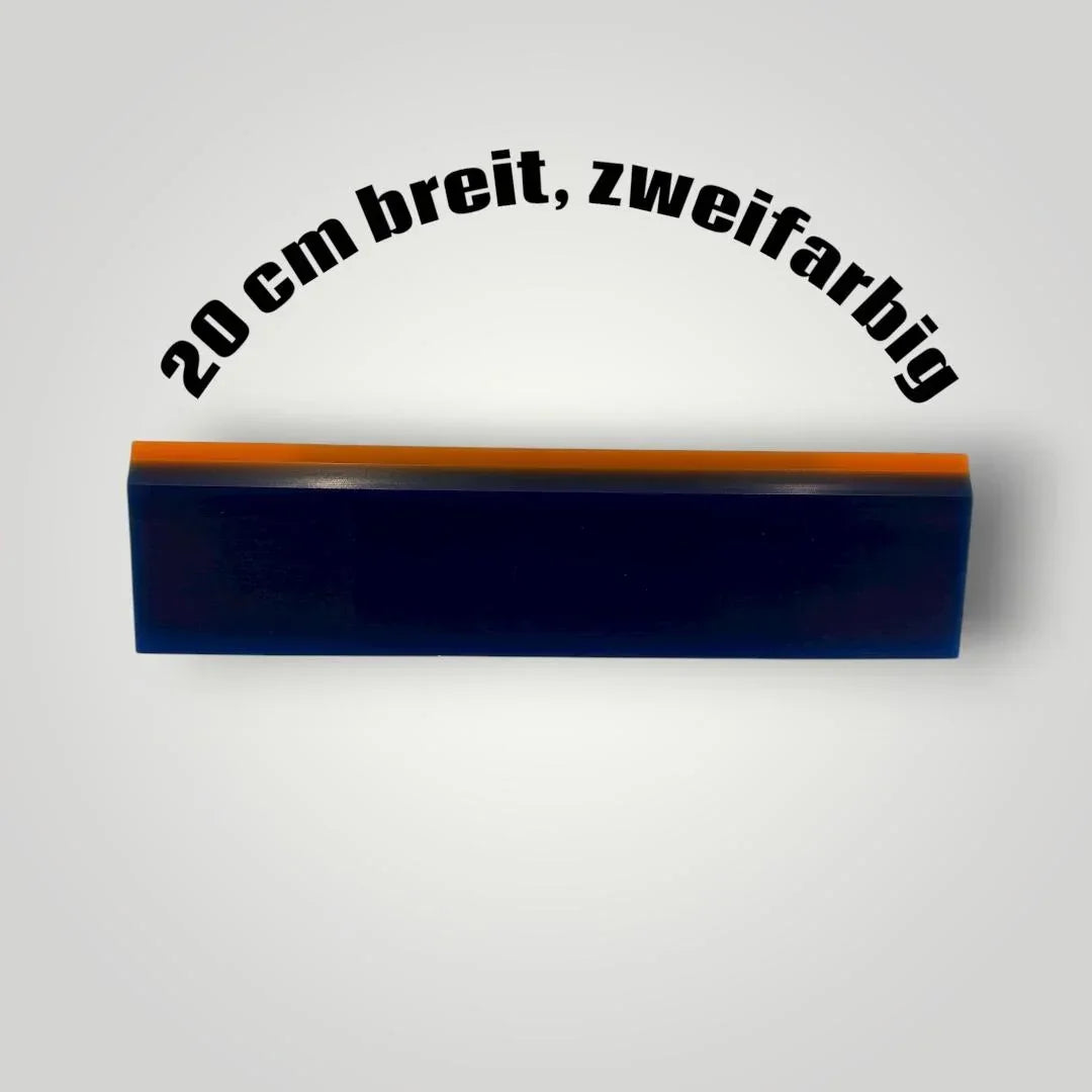 Zweifarbiger 20 cm breiter Ersatzrakel für Fensterfolienmontage, orange-blau