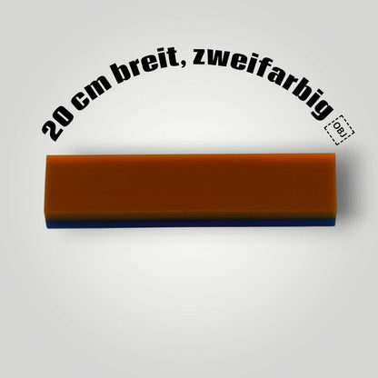 Zweifarbiger Ersatzrakel 20 cm breit für Fensterfolie, Flachrand-Design